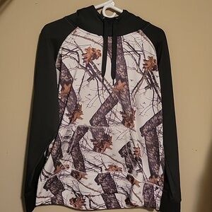Camouflage Hoodie with Black Sleeves